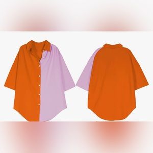 Amazon Color Block Button-down Tee